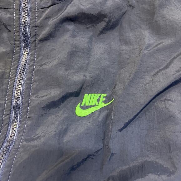 VTG Nike Windbreaker Jacket Colorblock Blue Green Multicolor Mens Medium READ - Picture 7 of 7